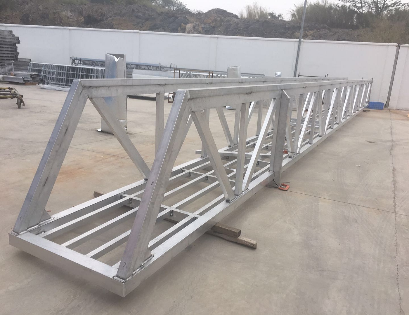 Marine floating pontoon dock platform or bridge platform with bollard7